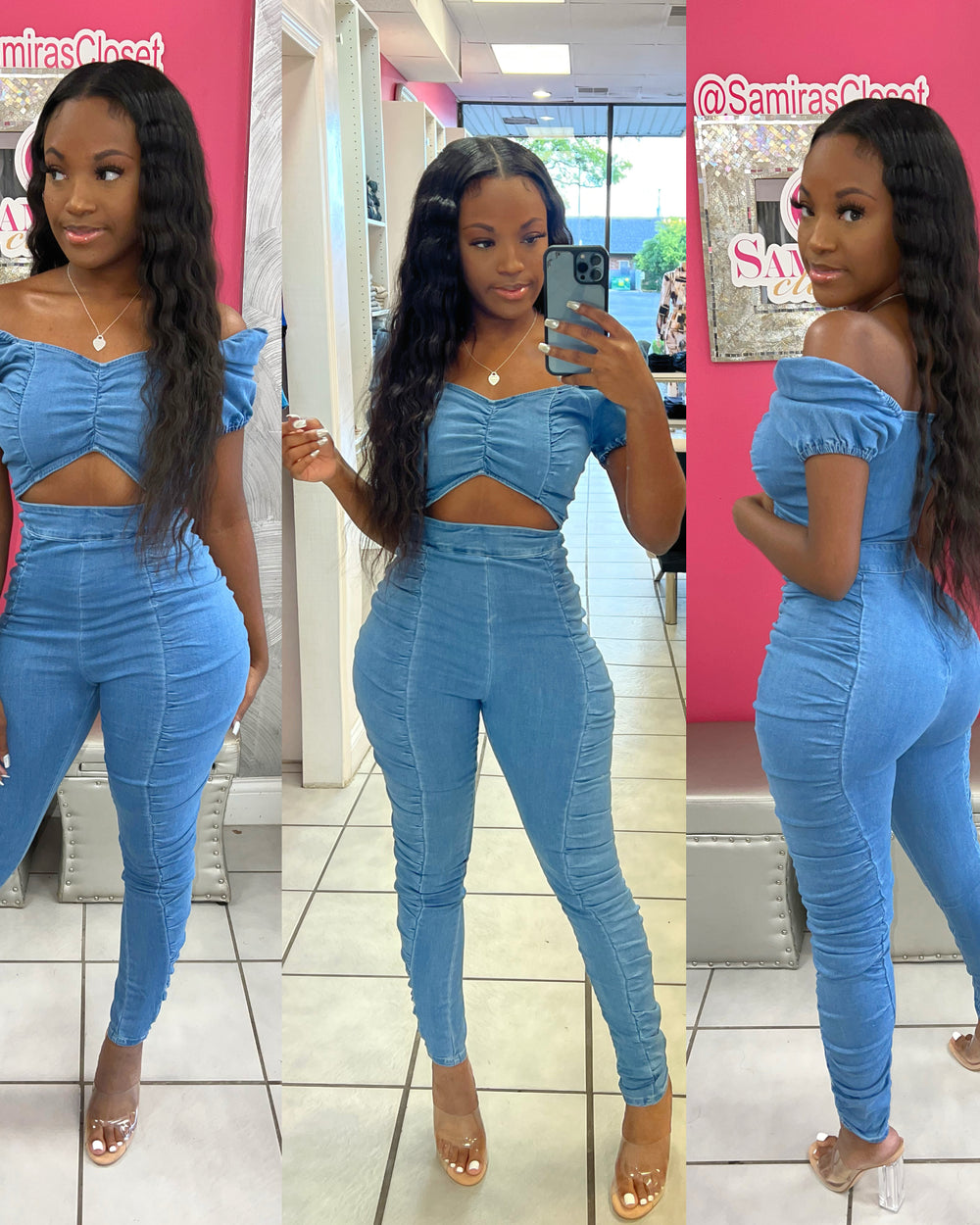Back At It Denim Jumpsuit