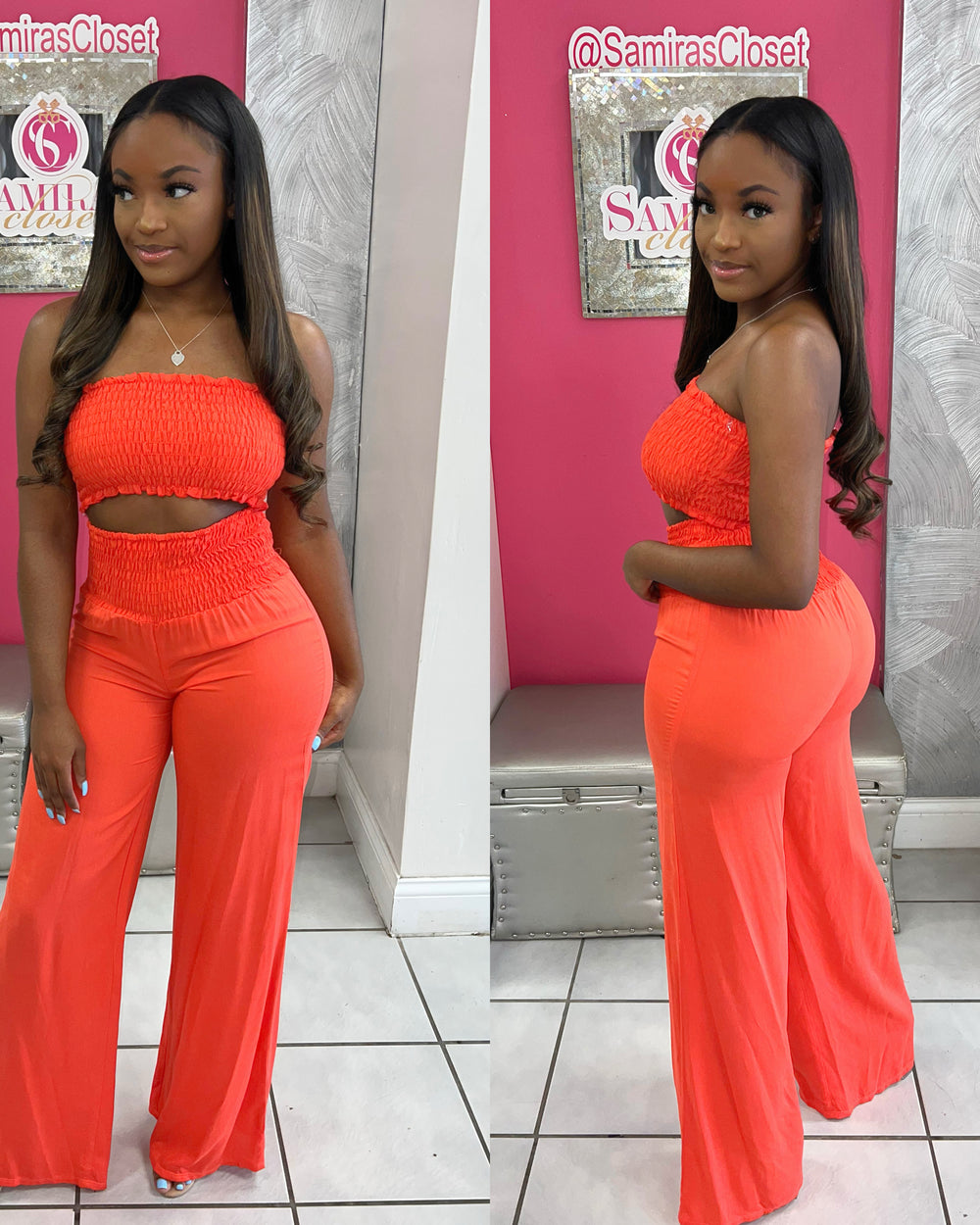Beach Vibes Tube Set-Coral