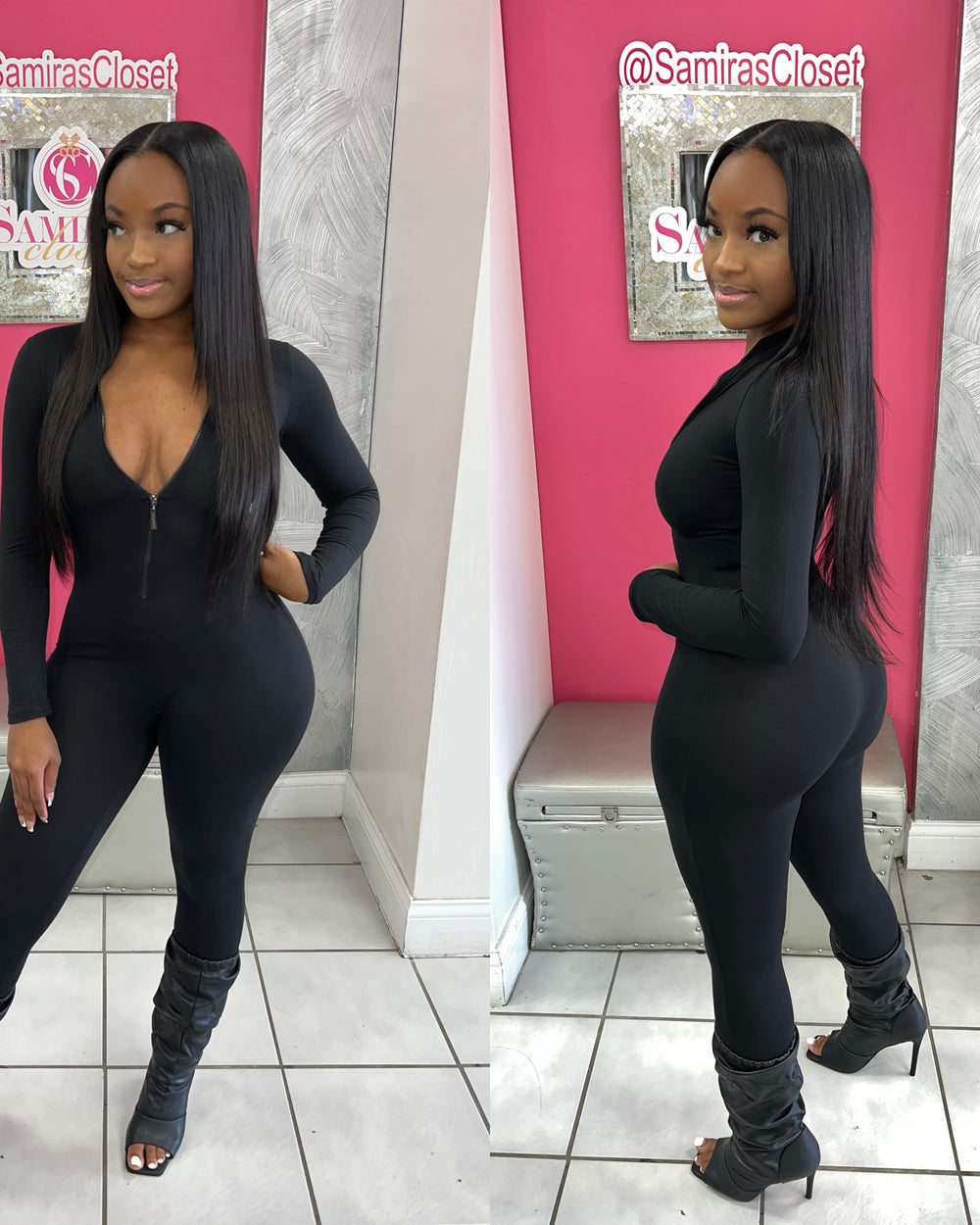 Ultra Slim Jumpsuit-Black