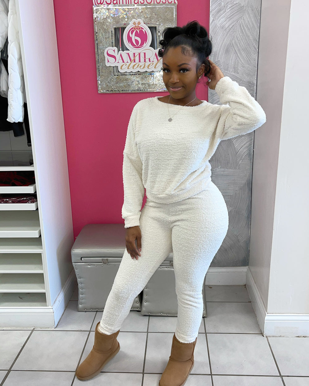 Cozy Pull-Over & Jogger Set-Cream