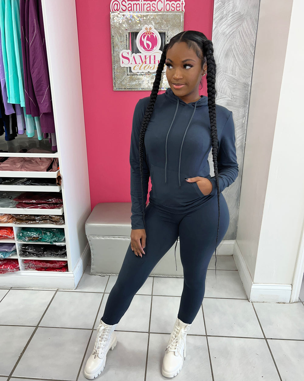Relax Hoody Set-Charcoal