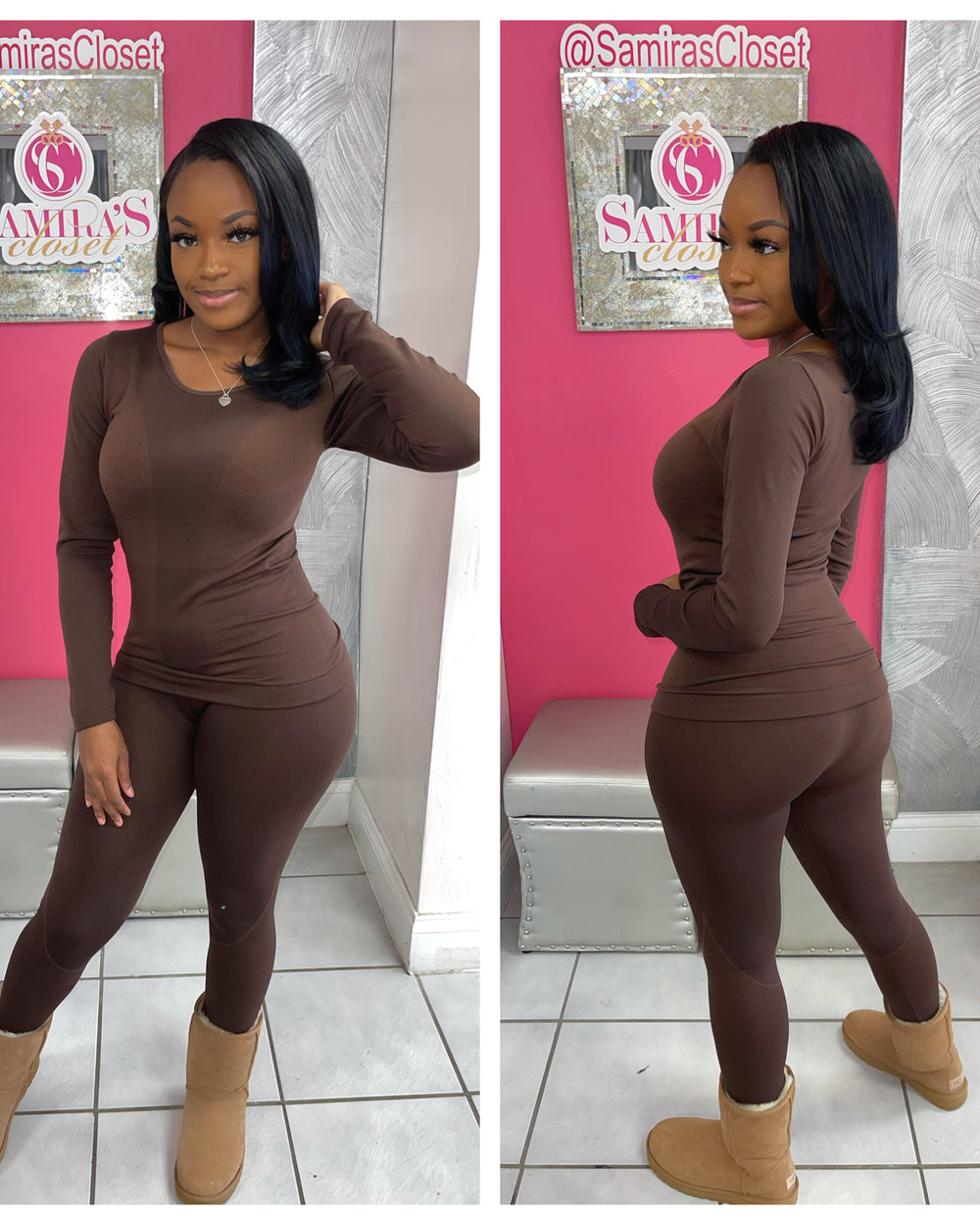 Fleece Lined Chill Set-Chocolate
