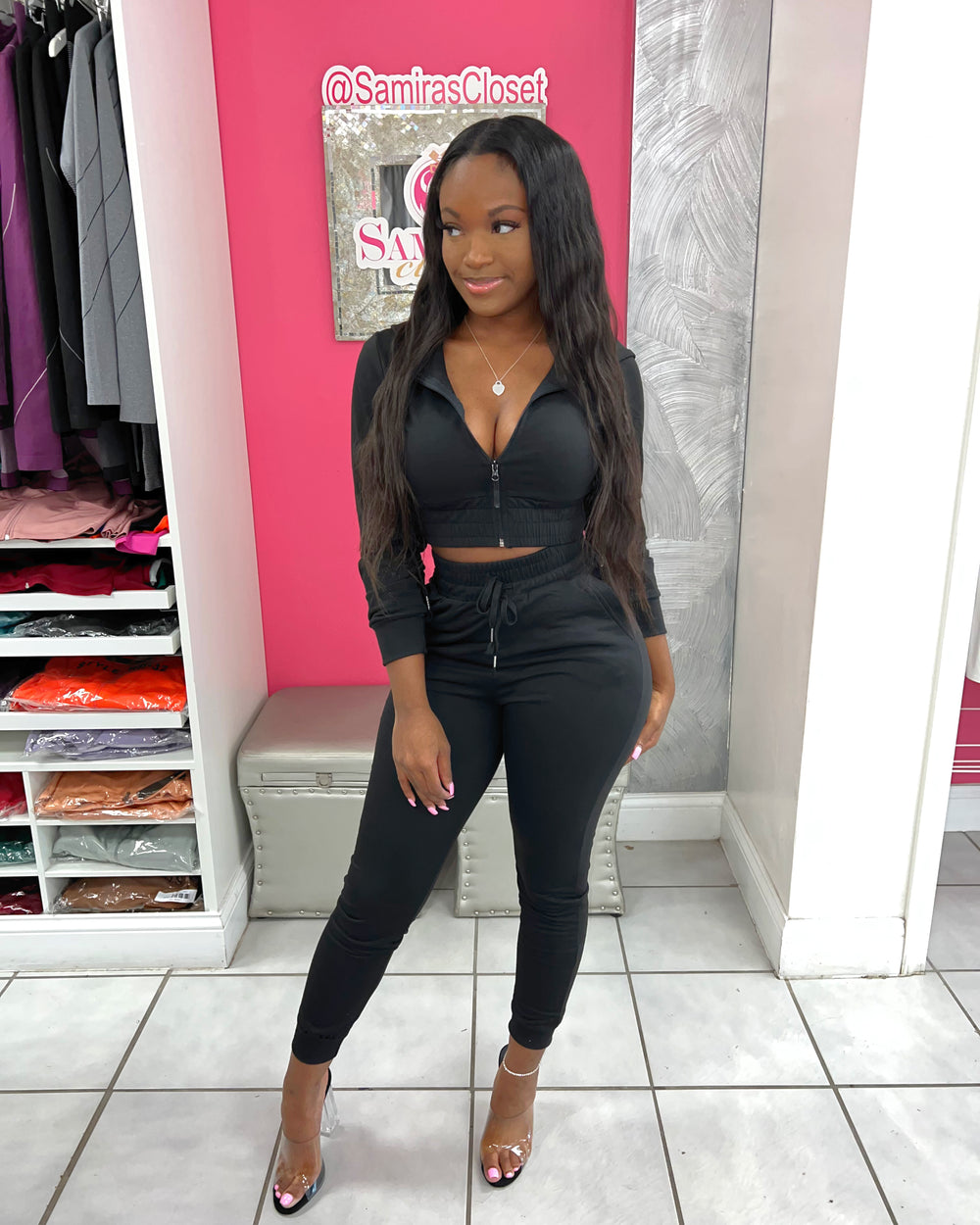 Hoody Jogger Set- Black