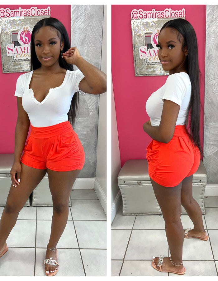 Cool Me Down Shorts-Red