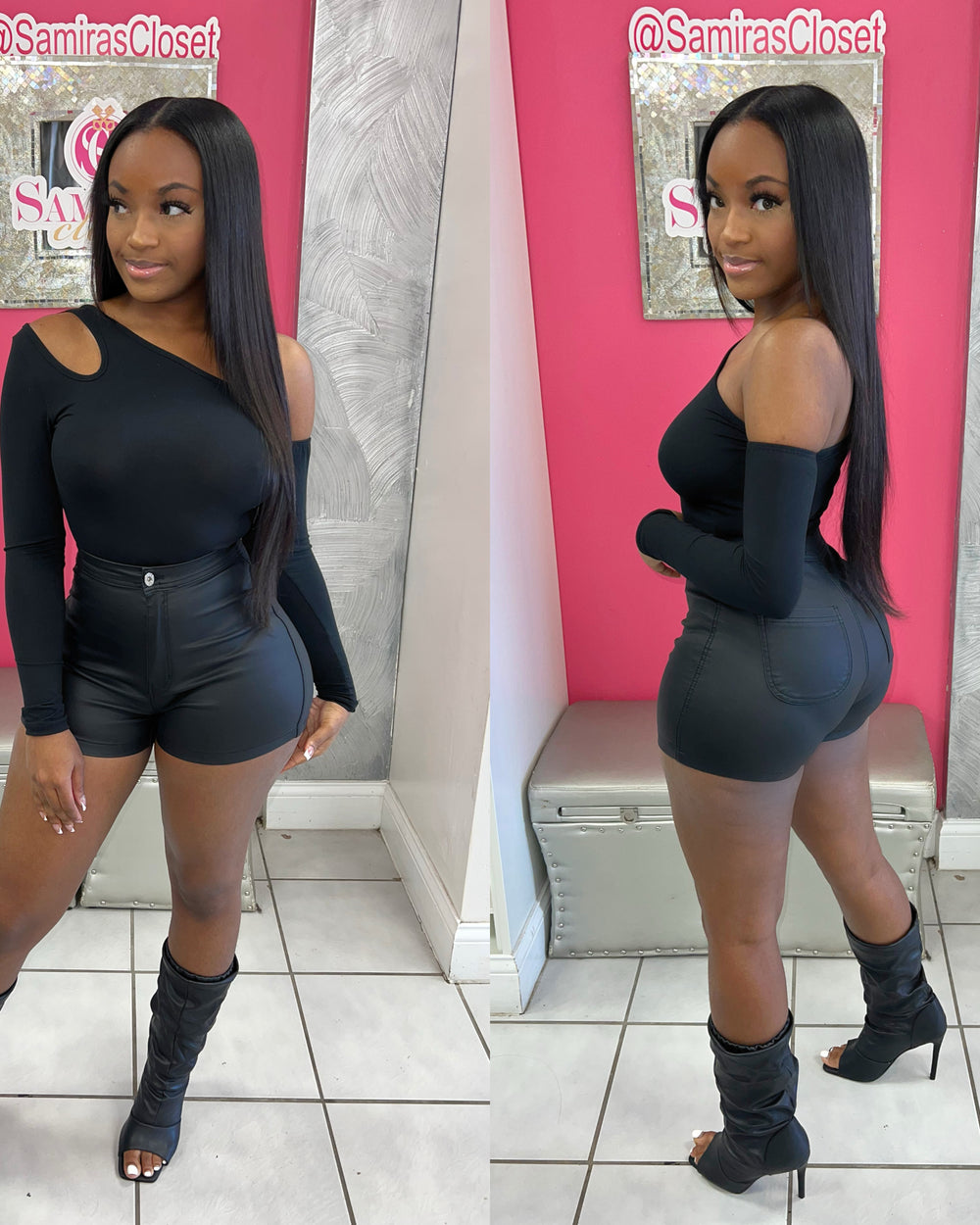 Bad Girl Faux Leather Shorts