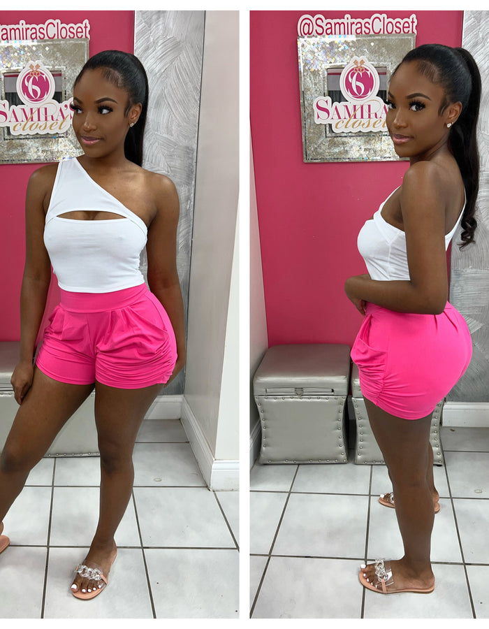 Cool Me Down Shorts-Fuchsia