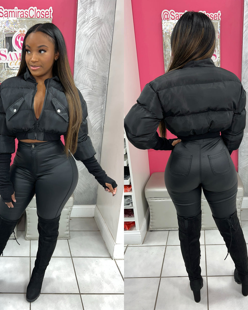 It Girl Bomber-Black