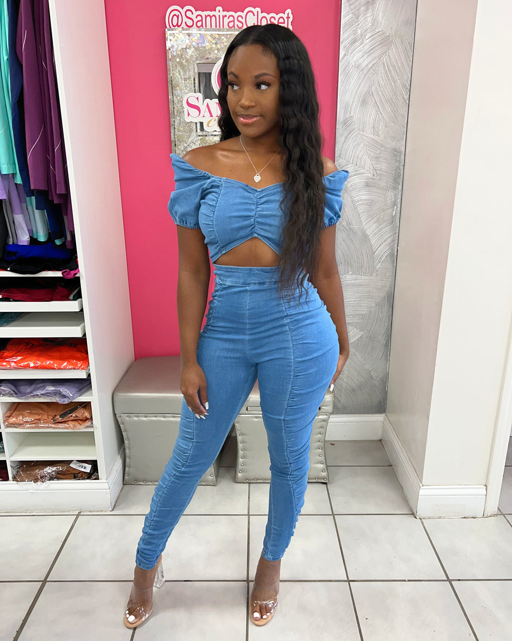 Back At It Denim Jumpsuit