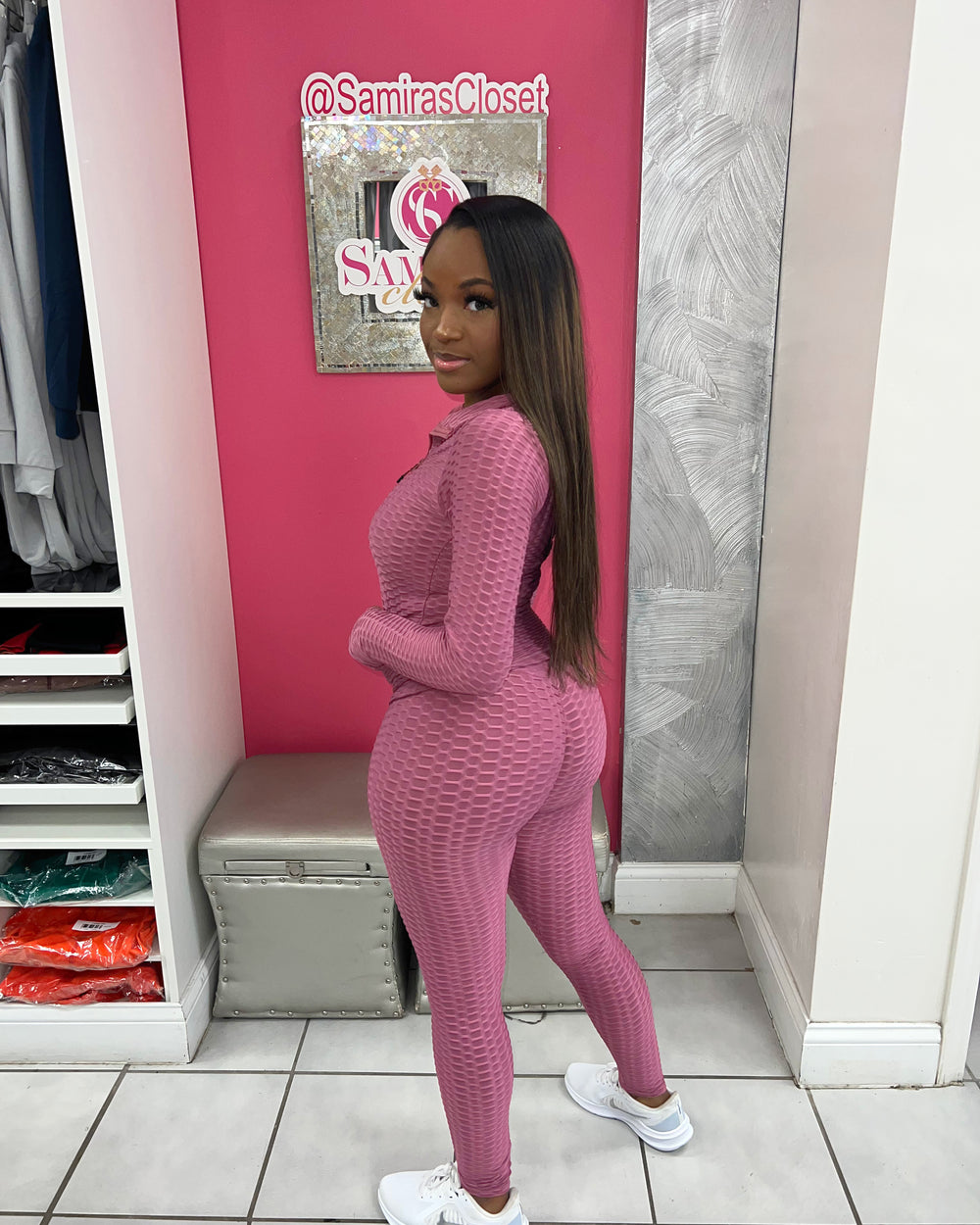 Bombshell Active Set-Rose Pink