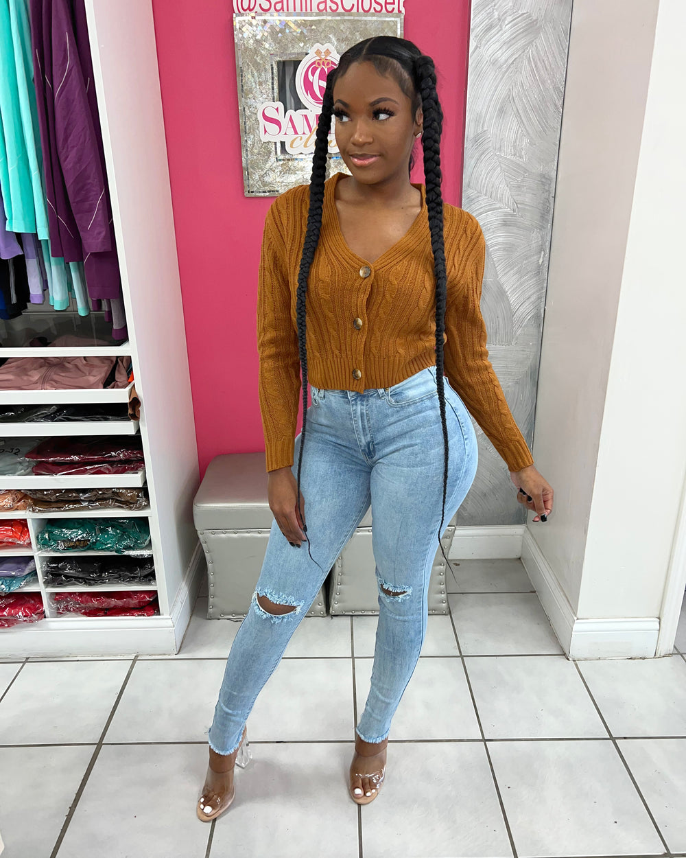 Brooklyn Babe Cardigan-Cocoa