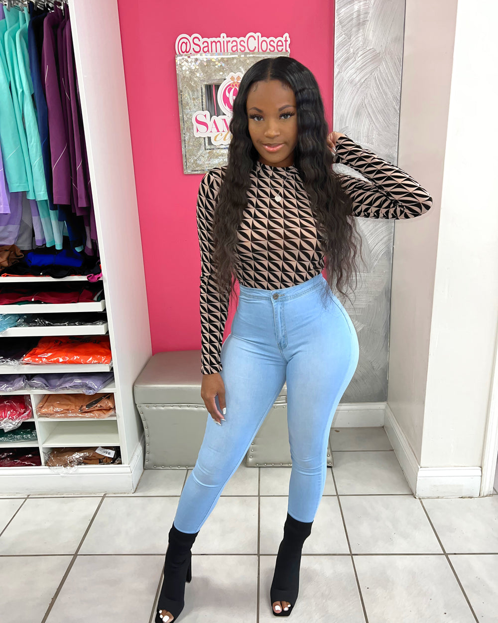 Extra Stretch Highwaisted Denim-light denim