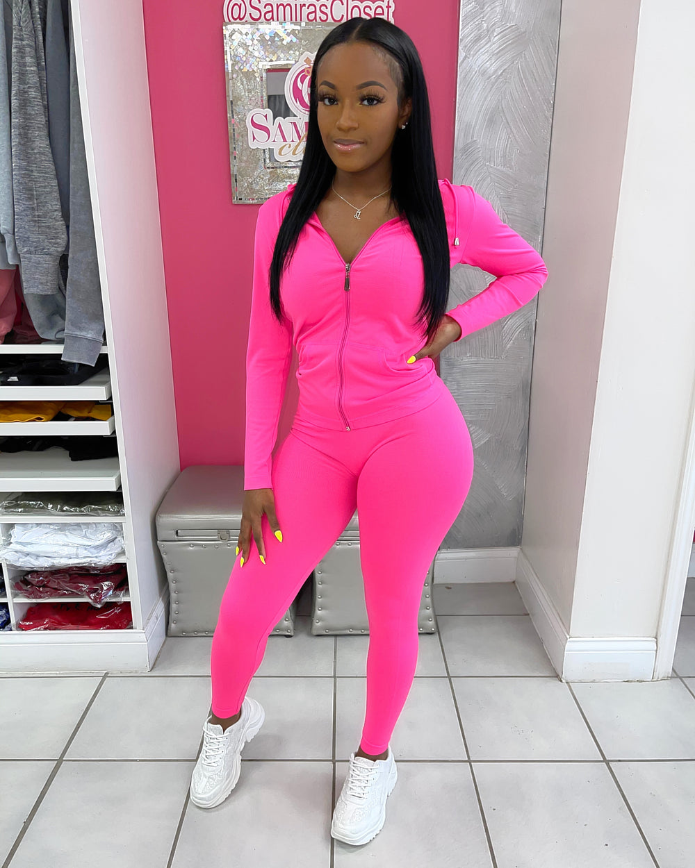 Lounge Set-Neon Fuchsia