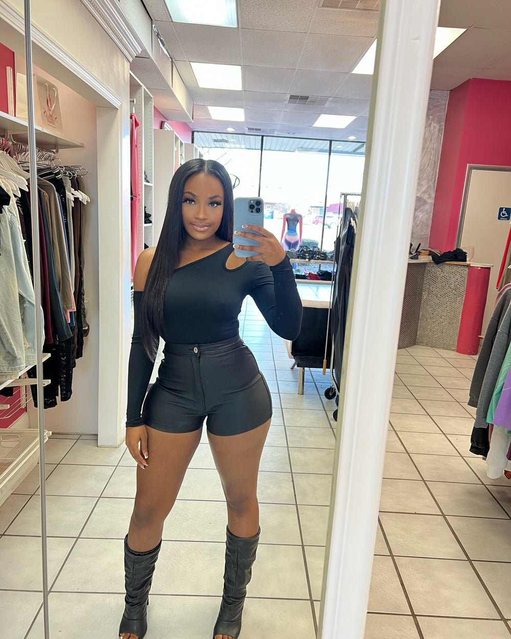 Bad Girl Faux Leather Shorts