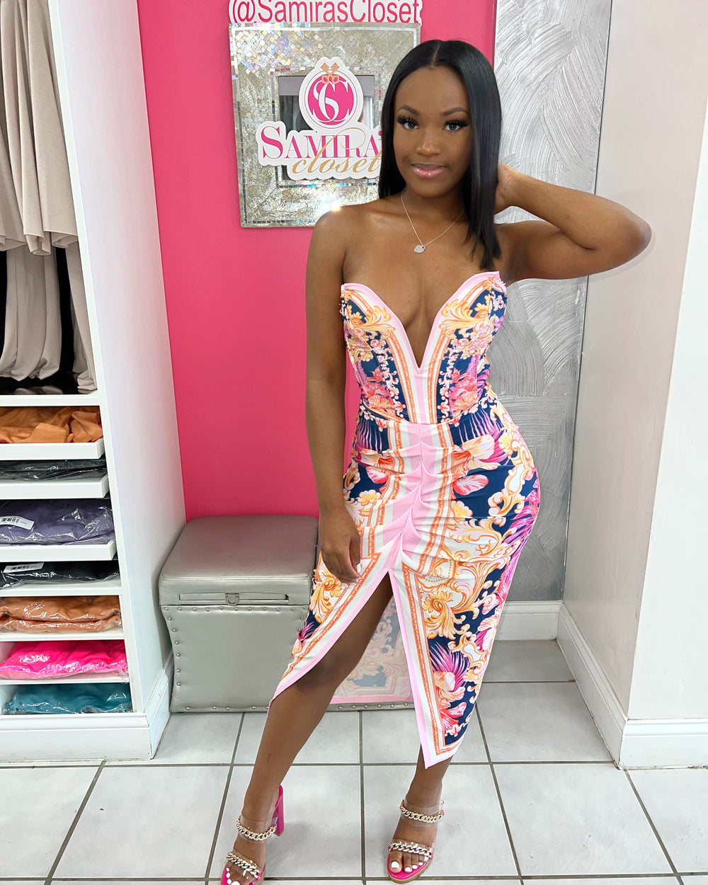 Sweetheart Crop Top and Pleated Skirt Set