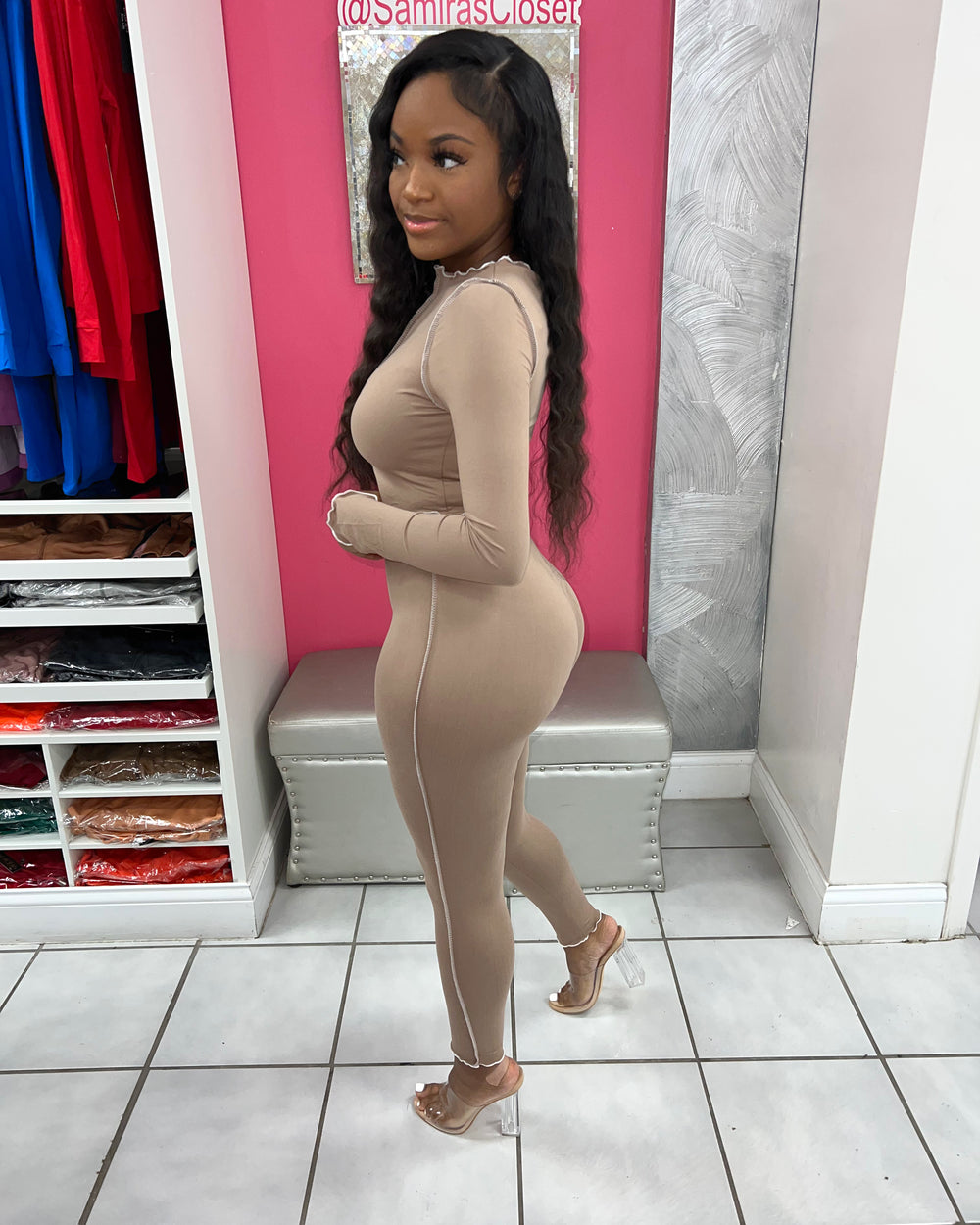 Snatched Legging Set-Tan