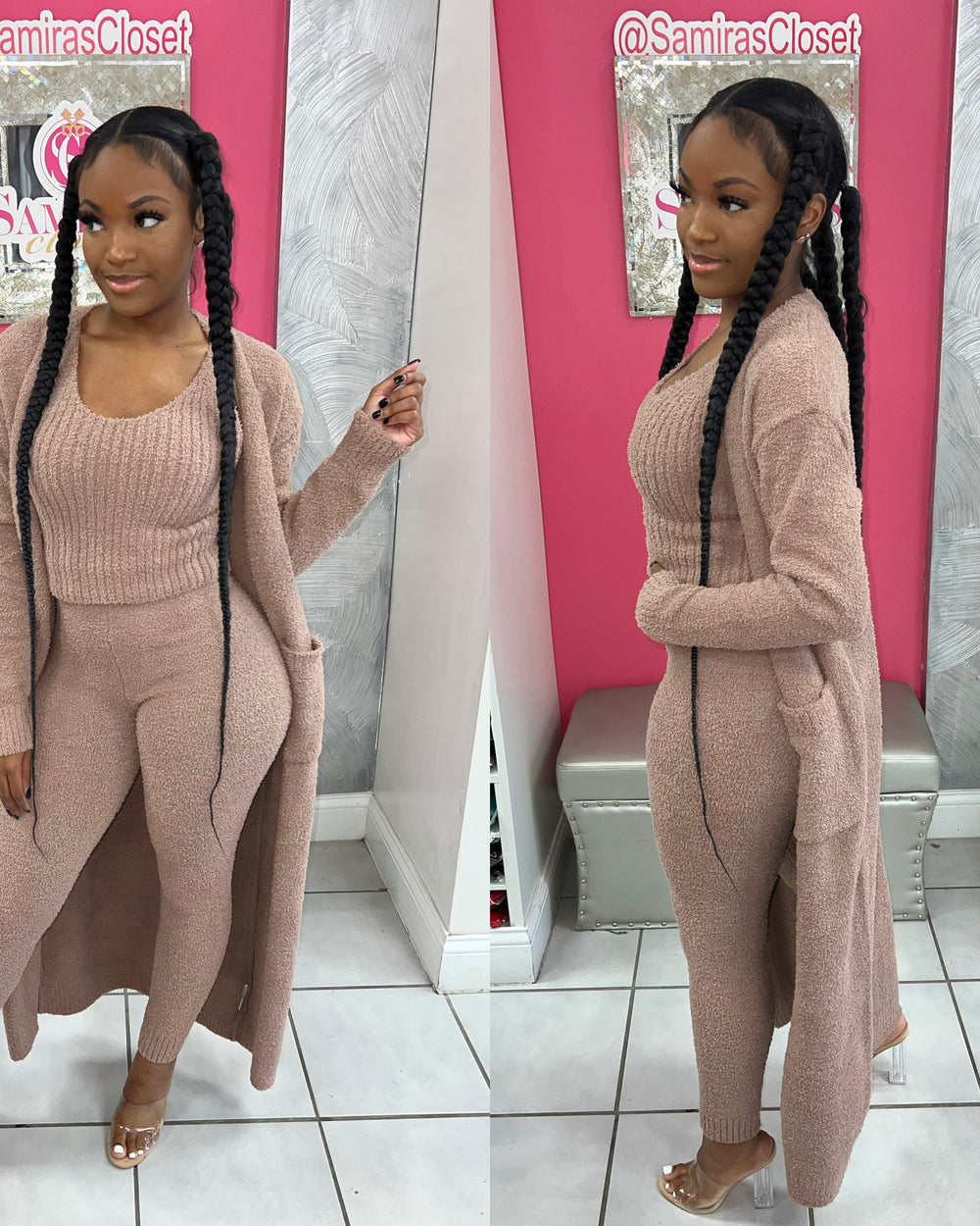 Teddy Bear 3pc Set- Mocha