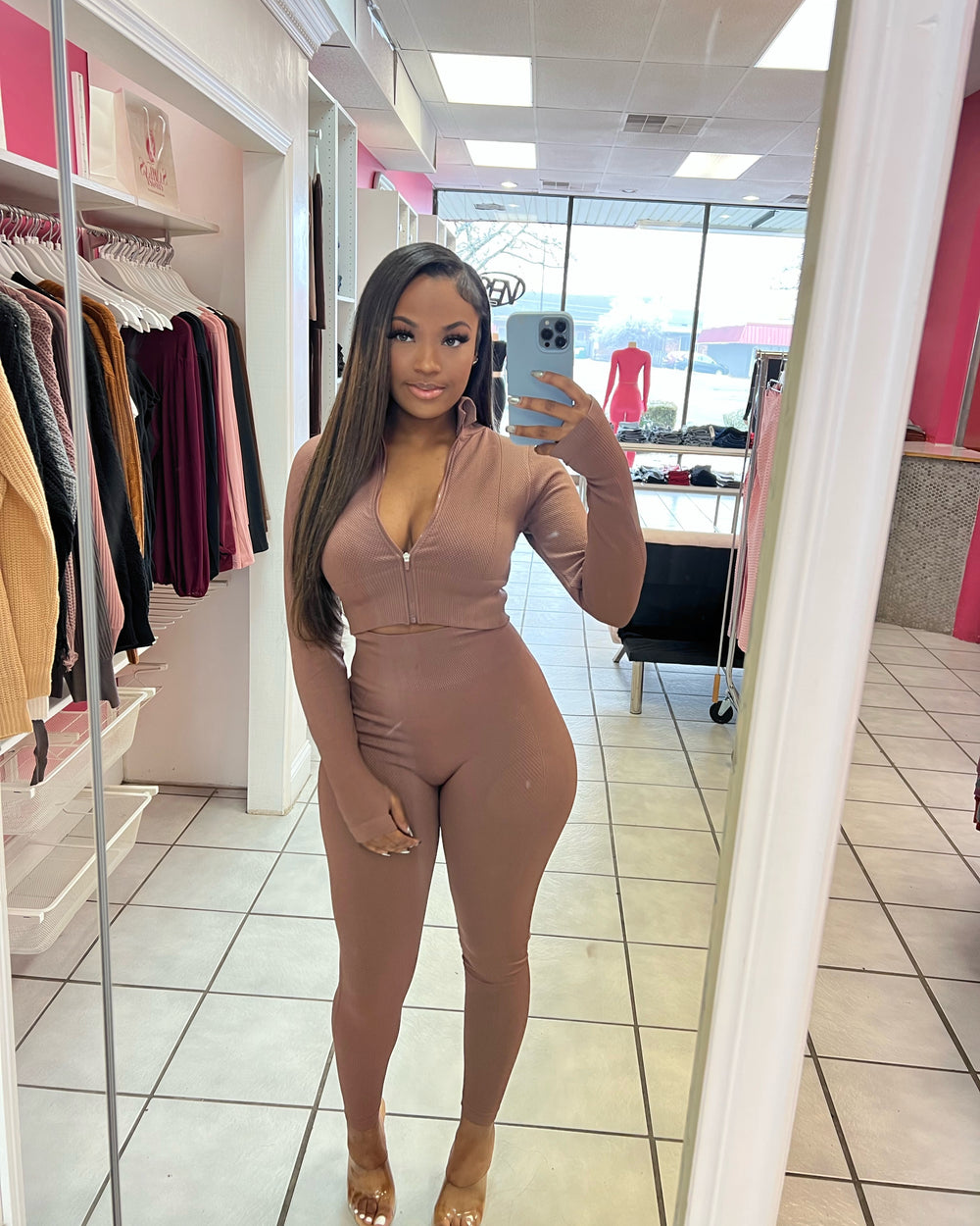 Lost without you legging set-Mocha