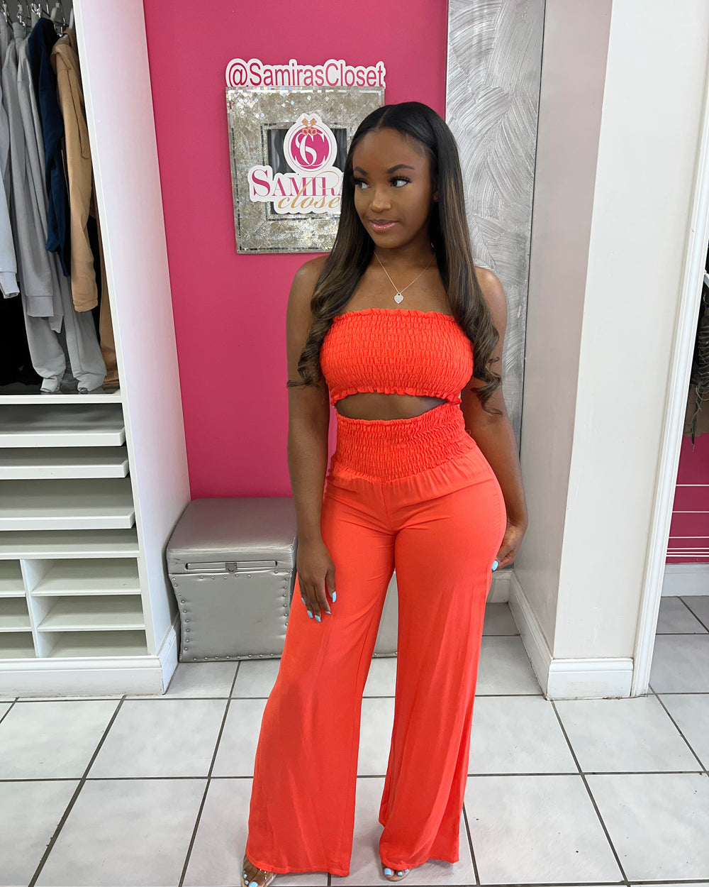 Beach Vibes Tube Set-Coral