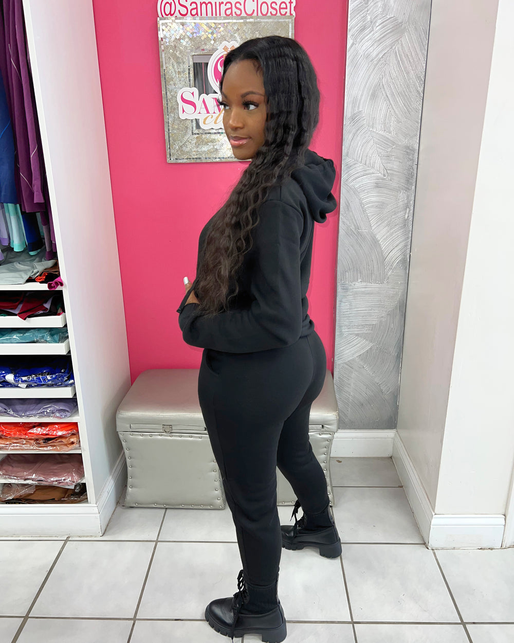 Around The Way Jogger Set-Black