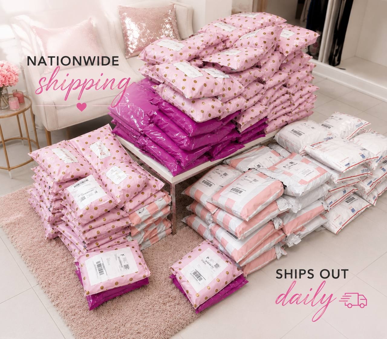 Samira's Closet packages ready for nationwide shipping